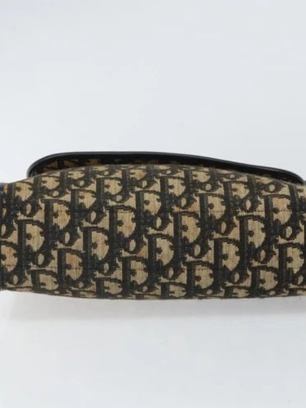 Christian Dior Trotter Canvas Shoulder Bag Navy Gold Auth 168551 - Picture 9 of 16